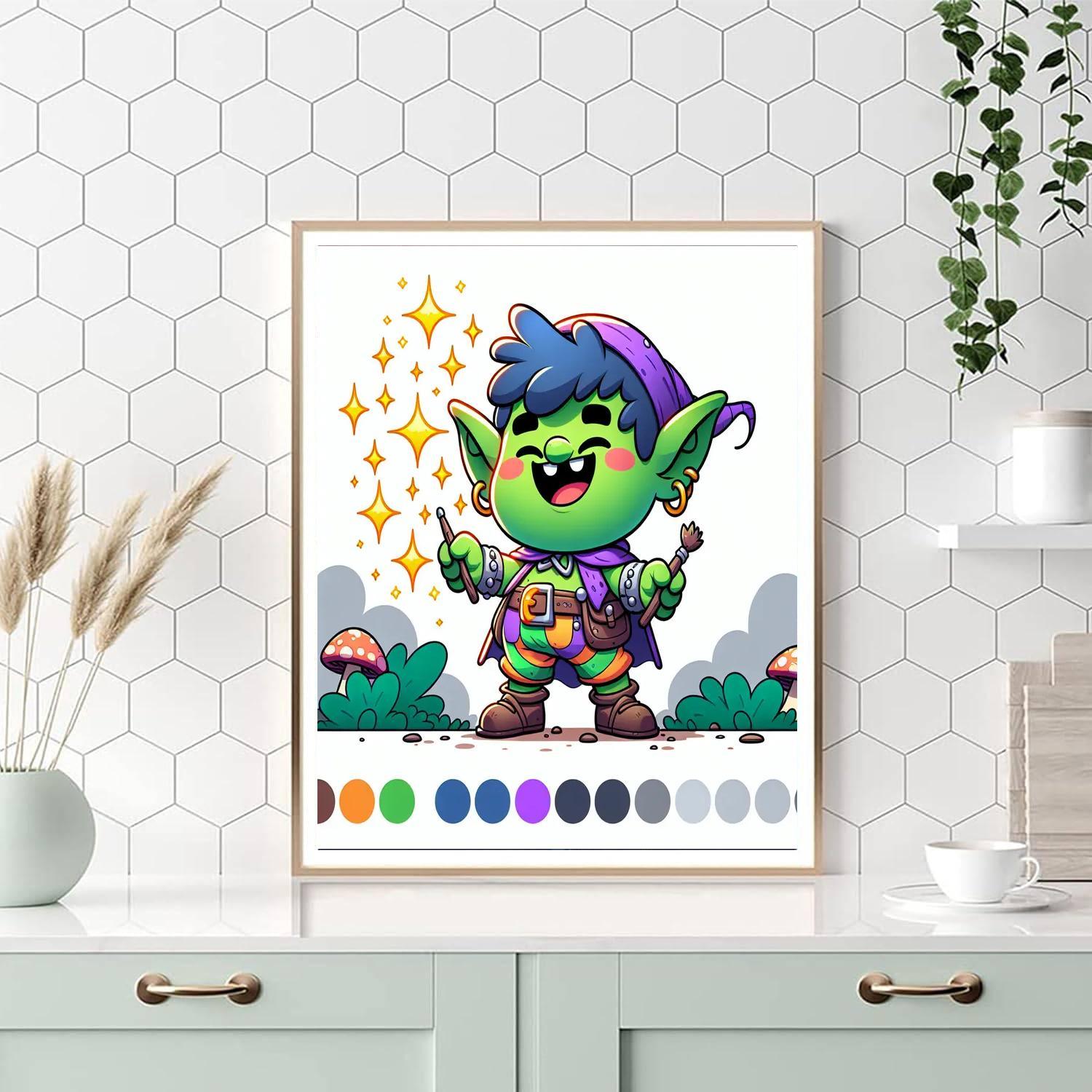 Giggle-worthy Goblin DIY Paint By Numbers