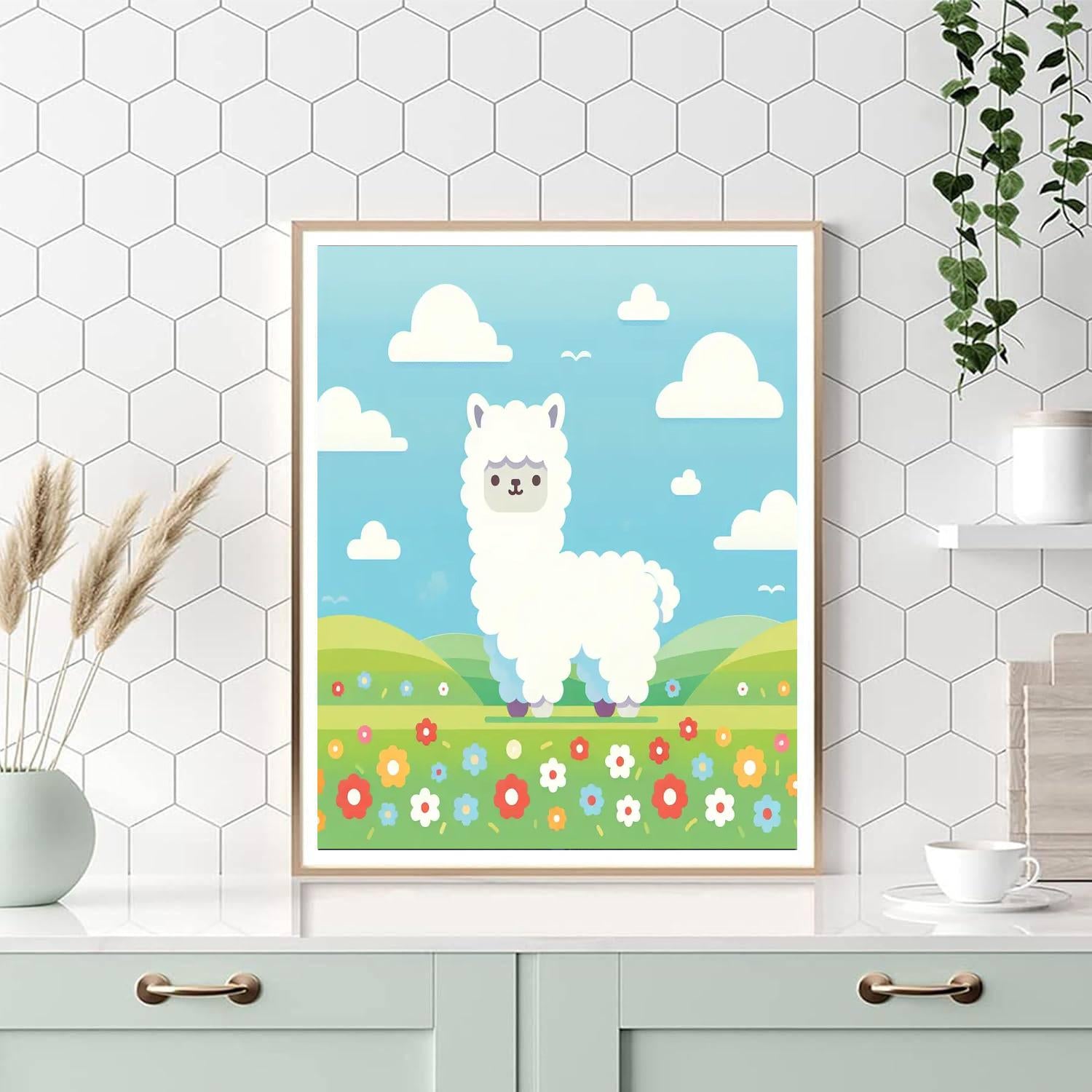Adorable Alpaca Escape Painting Number Kit