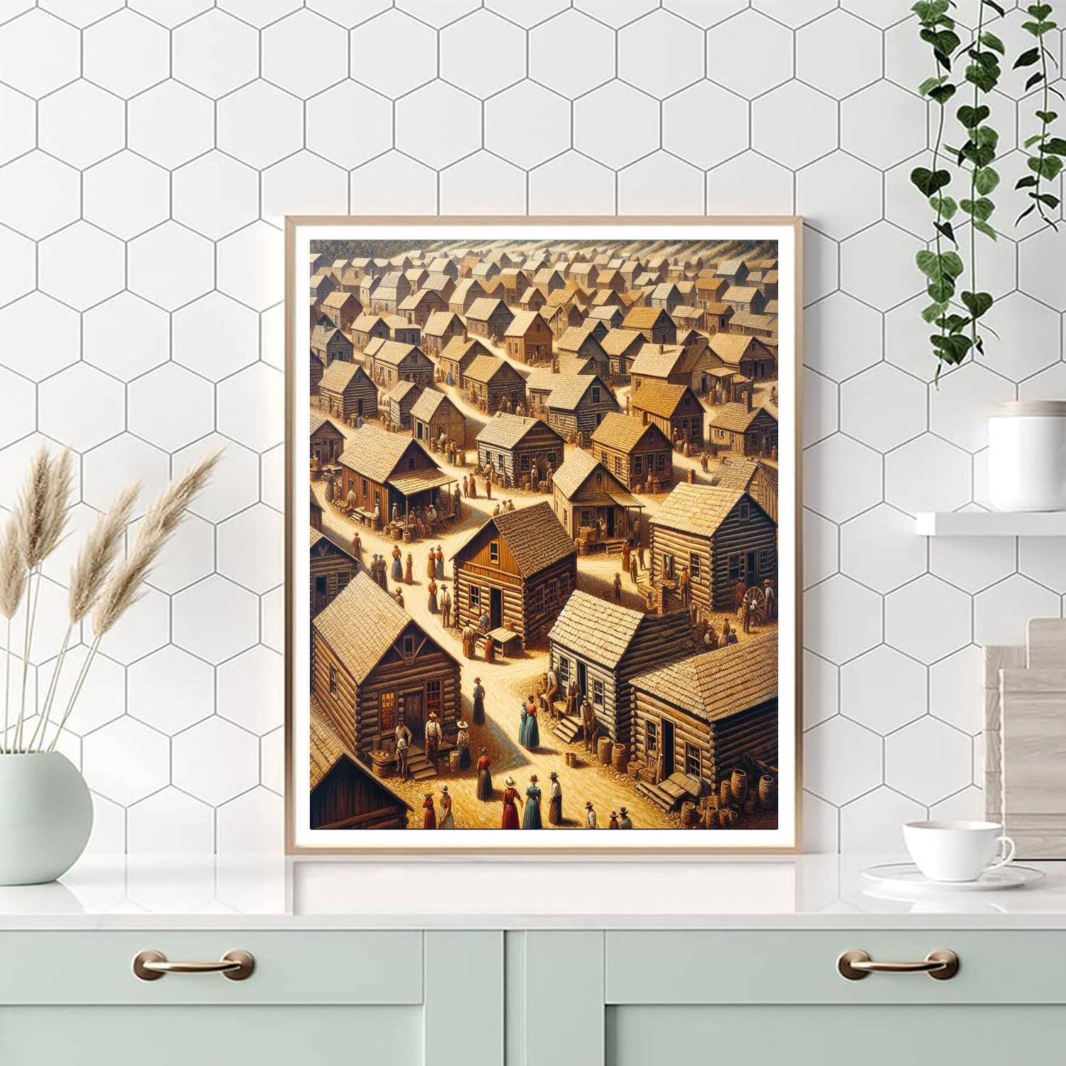 Historical Pioneer Village Numbered Painting Kits