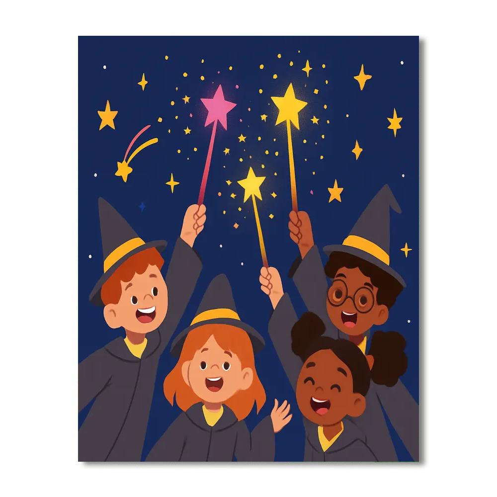 Wonderous Wizards And Wands Paint By Numbers