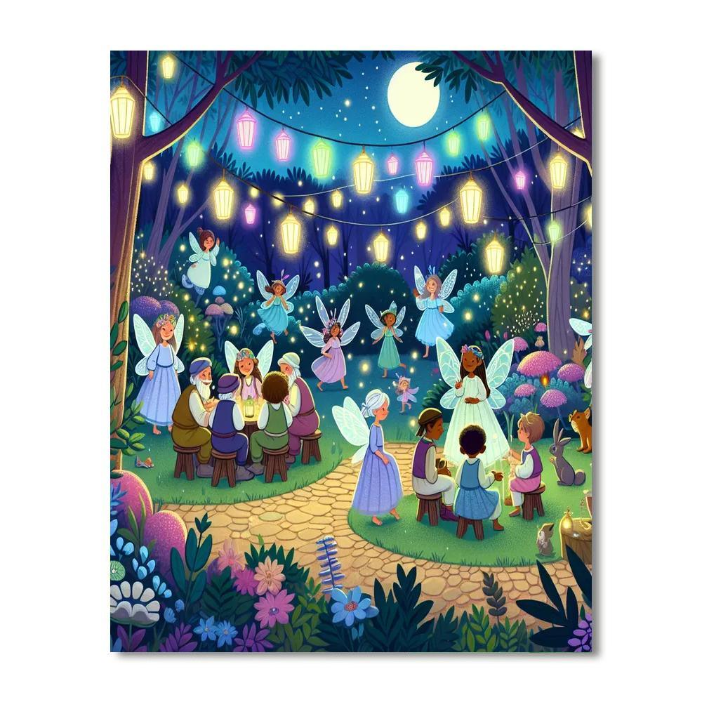 Moonlight Garden Gala Painting By Numbers Kit