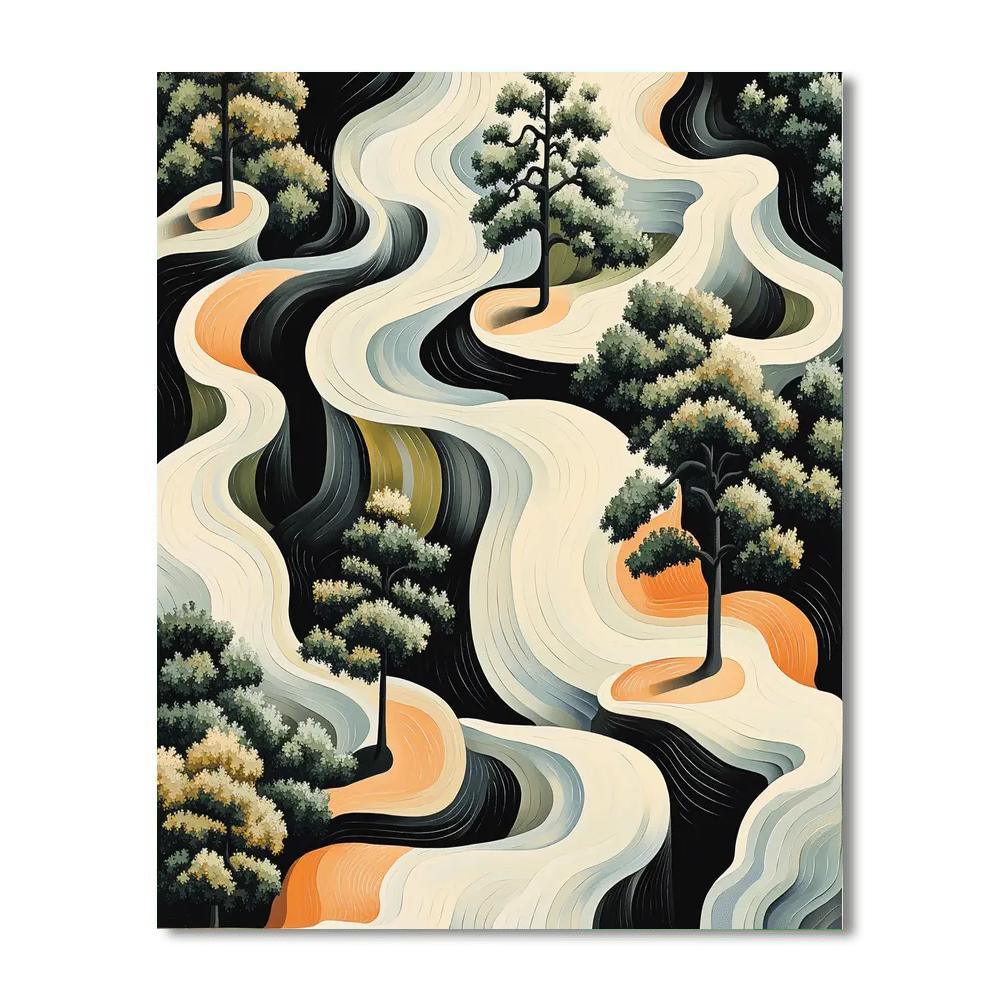 M.C. Escher Inspired Cascading Patterns  Number Painting