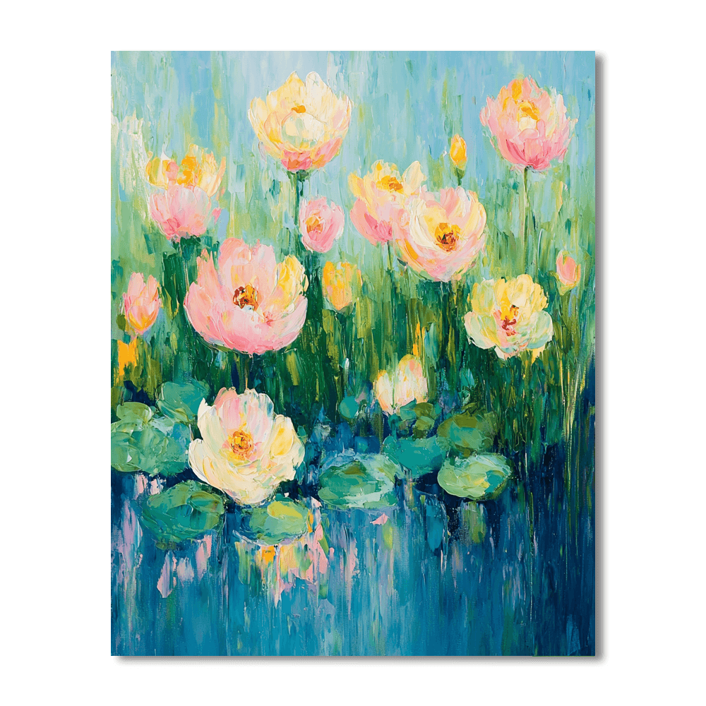 Claude Monet Inspired Whimsical Floral Symphony  Paint By Numbers Kits