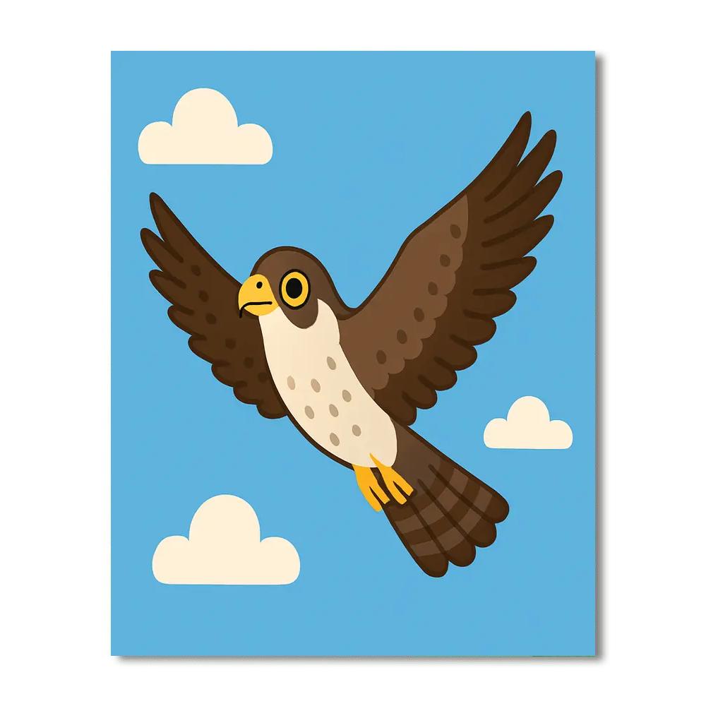 Brave Falcon Paint By Numbers