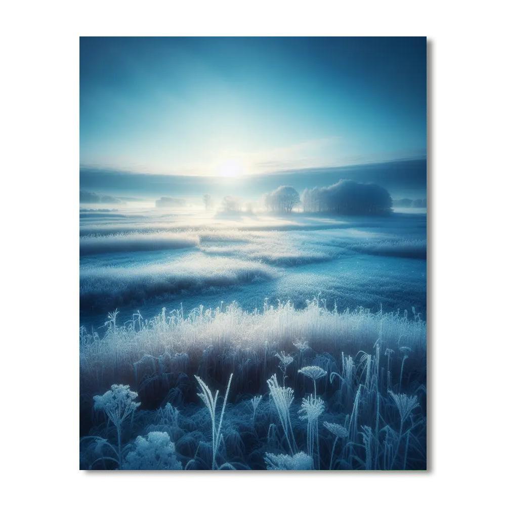 Frosty Morning In The Countryside Paint By Numbers Art