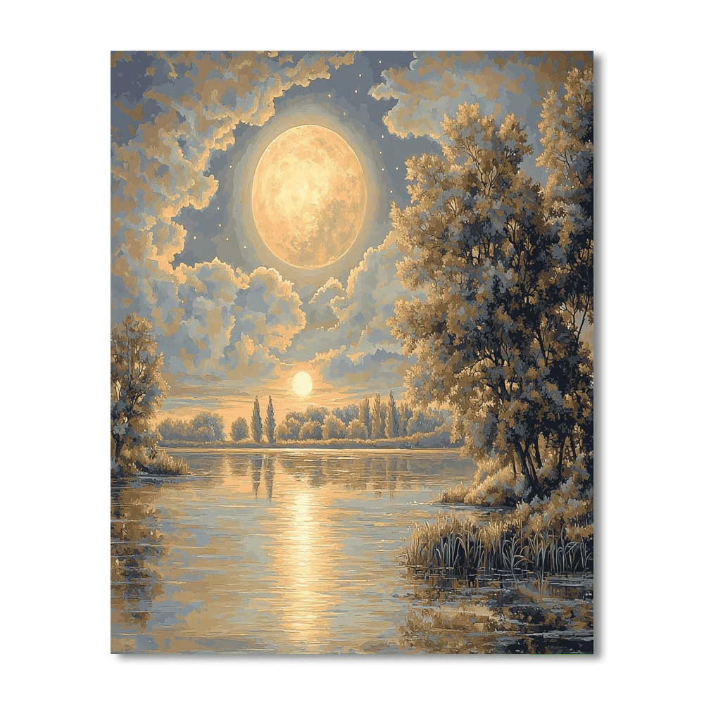 J.M.W. Turner Inspired Enchanted Moonlight  Paint By Numbers Kits