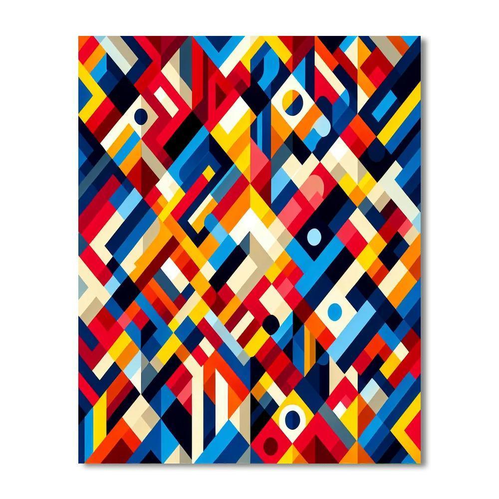 Modern Geometric Whimsy Paint By Number