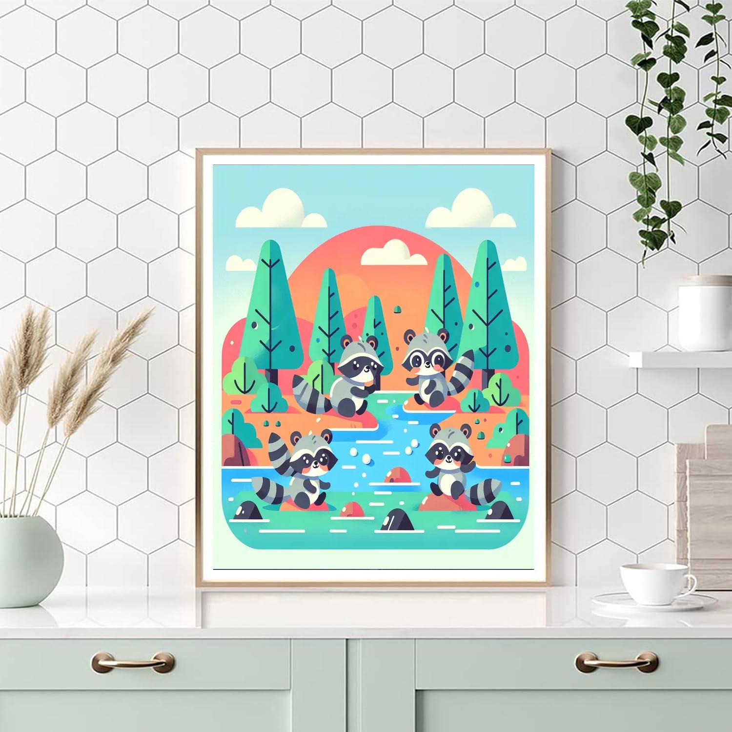 Raccoon's River Rendezvous Paint By Numbers