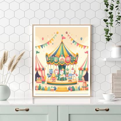 Magic Kingdom Carousel Paint By Numbers Kits