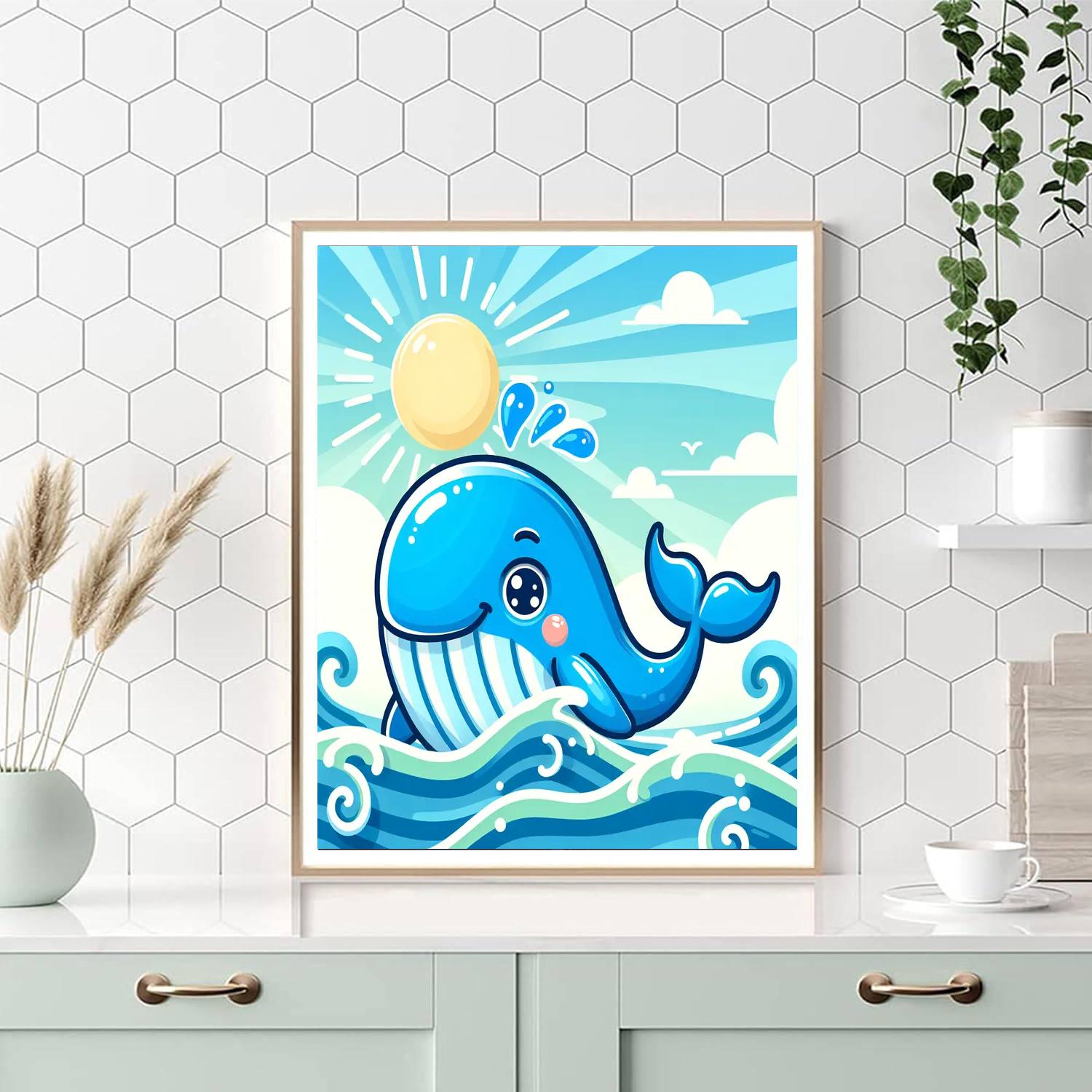 Sunshine Whale Paint By Numbers Art