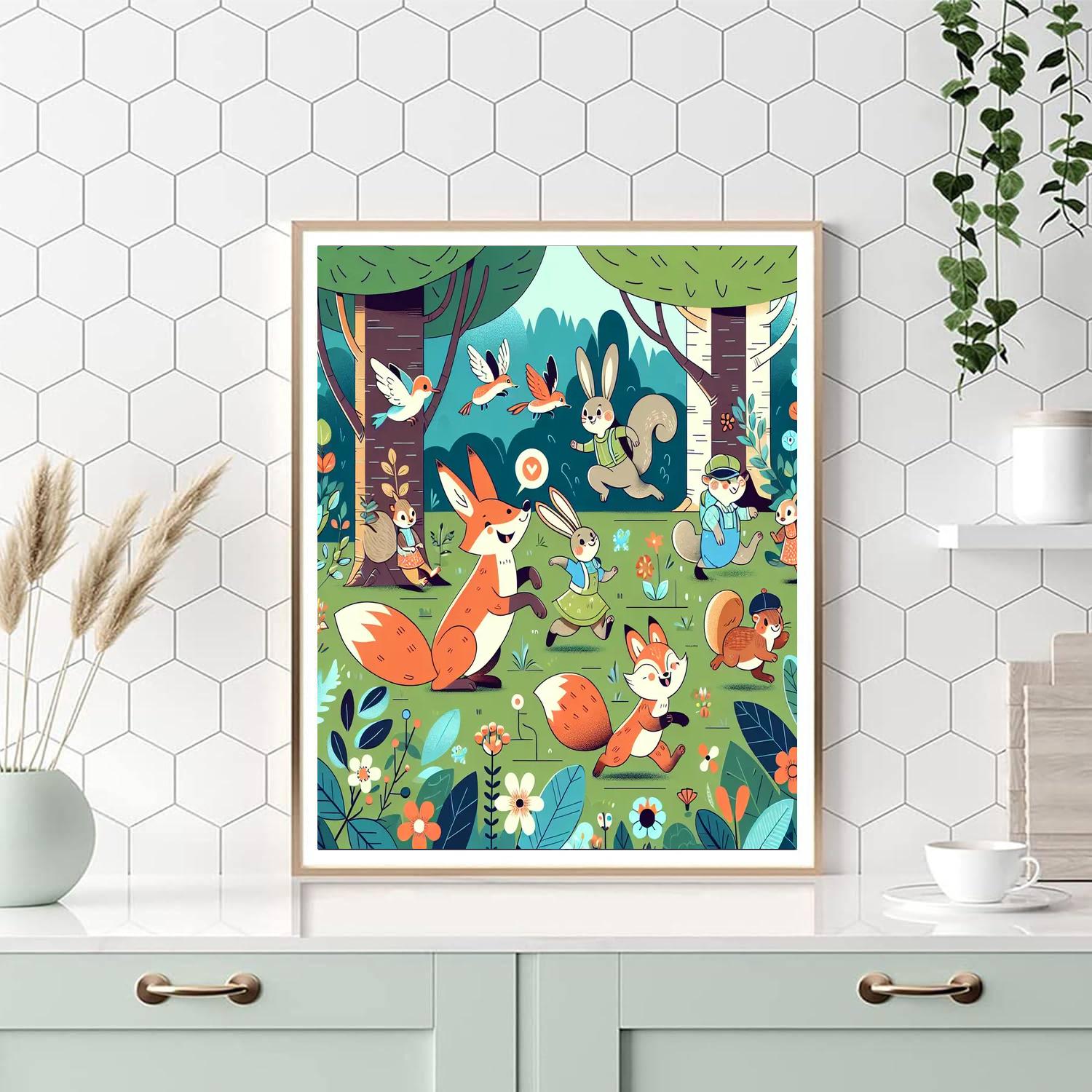 Merry Forest Friends Numbered Painting Kits