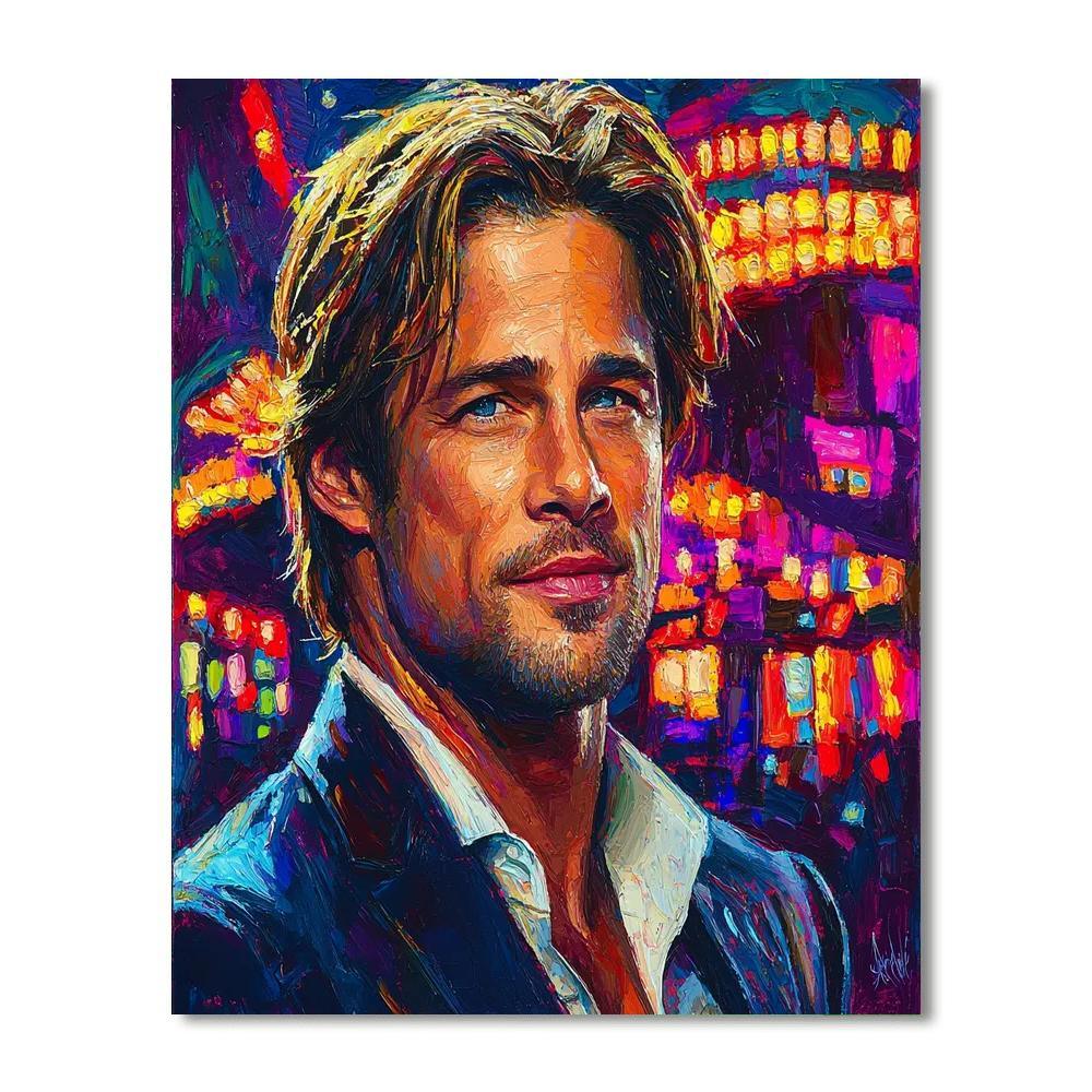 Brad Pitt: Navigating Oceans Of Charm Numbered Painting Kits