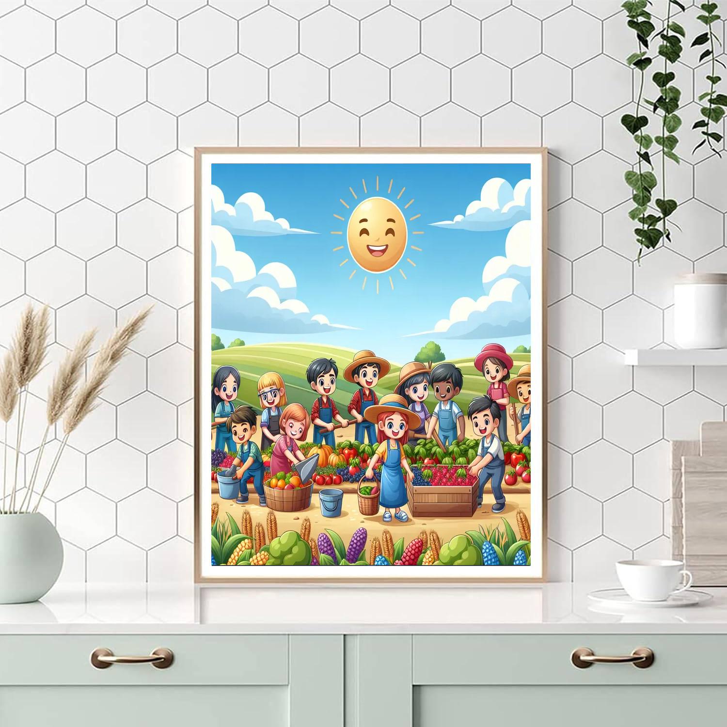 Hearty Harvest Helpers Painting Number Kit