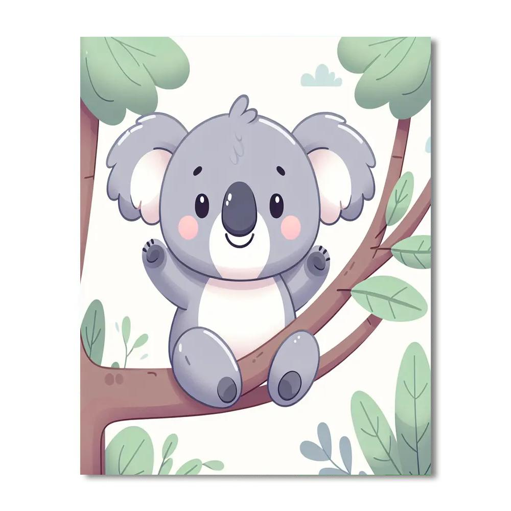 Cuddly Koala Hangout Painting By Numbers Kit
