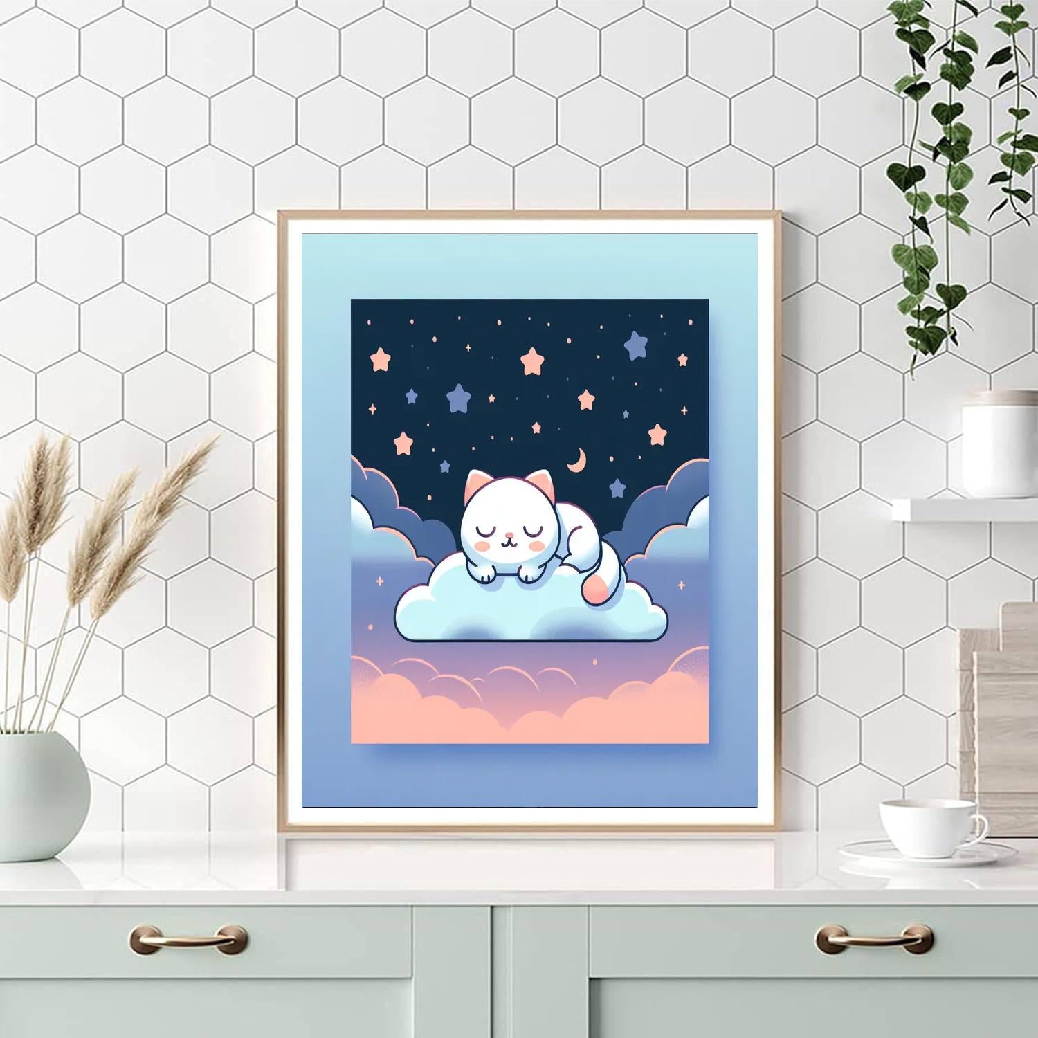Celestial Catnap Painting Number Kit