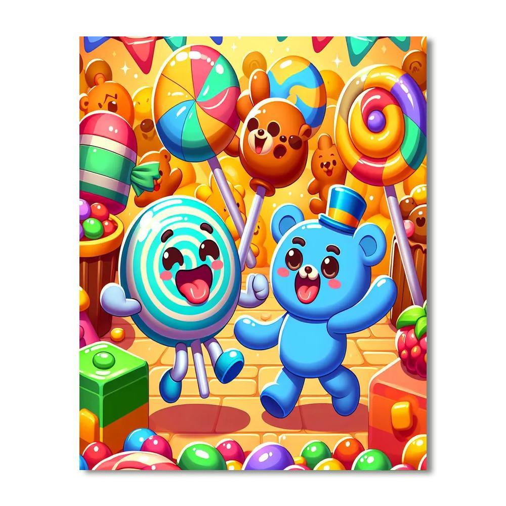 Adventures In Candy Kingdom Paint By Numbers Art