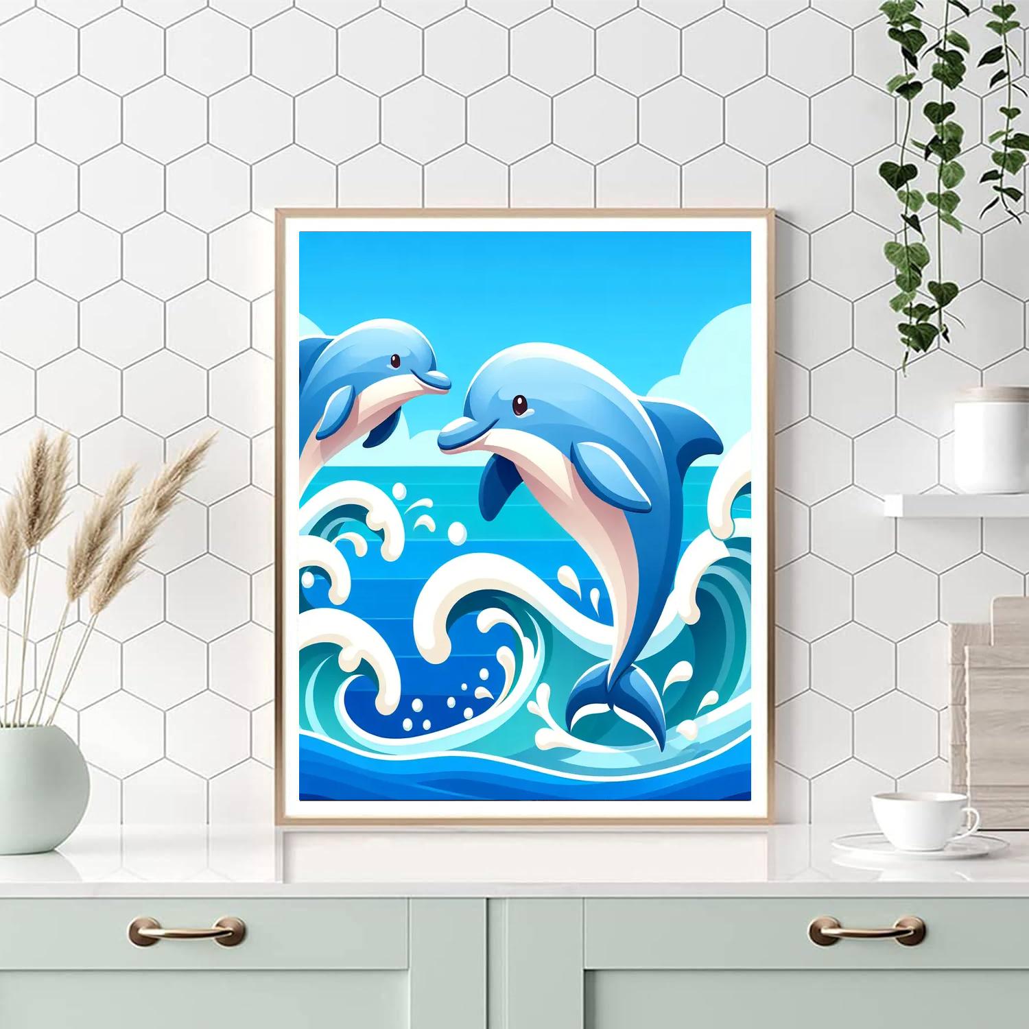 Dolphin's Delight Dive Paint By Color