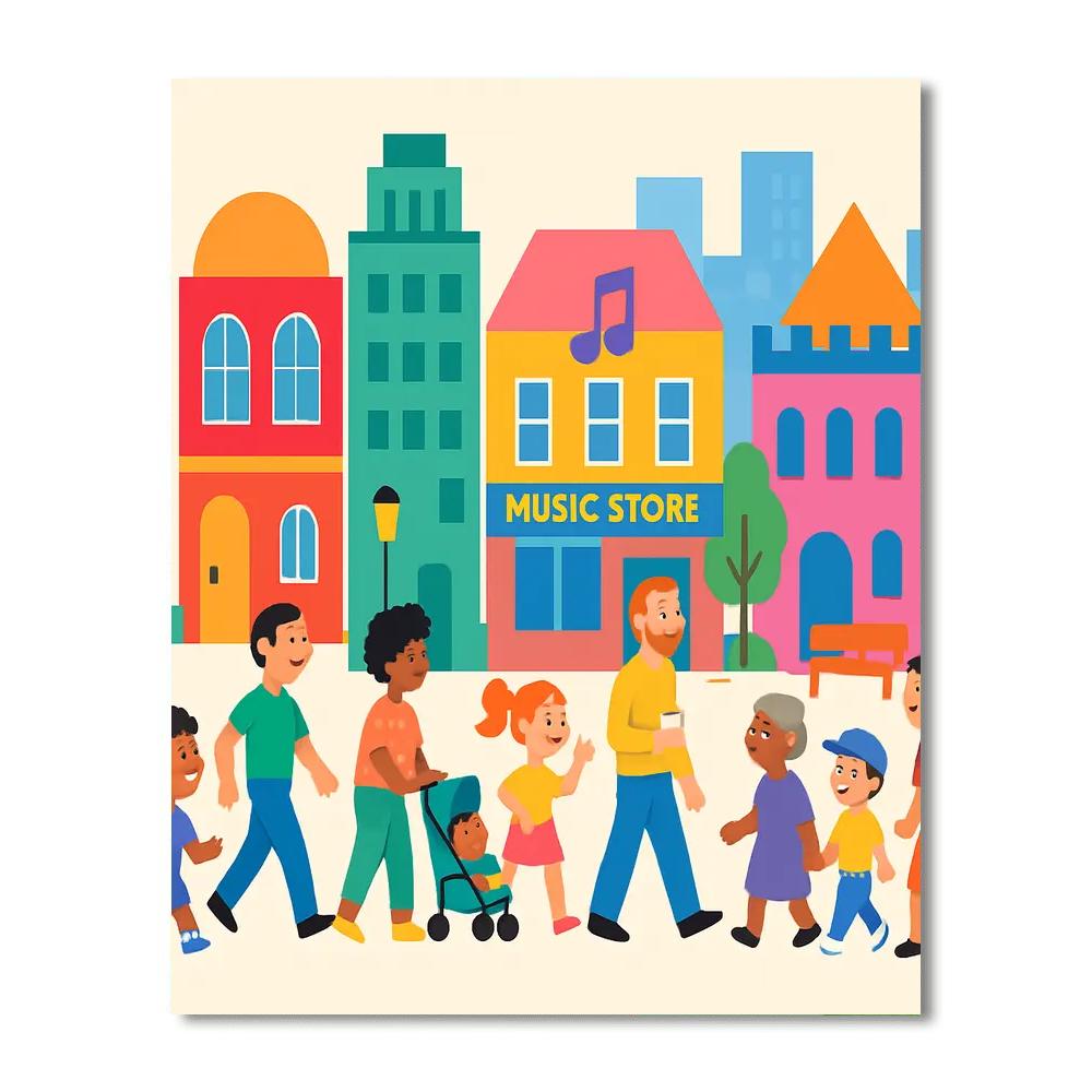 Fantastic Cityscape Paint By Numbers