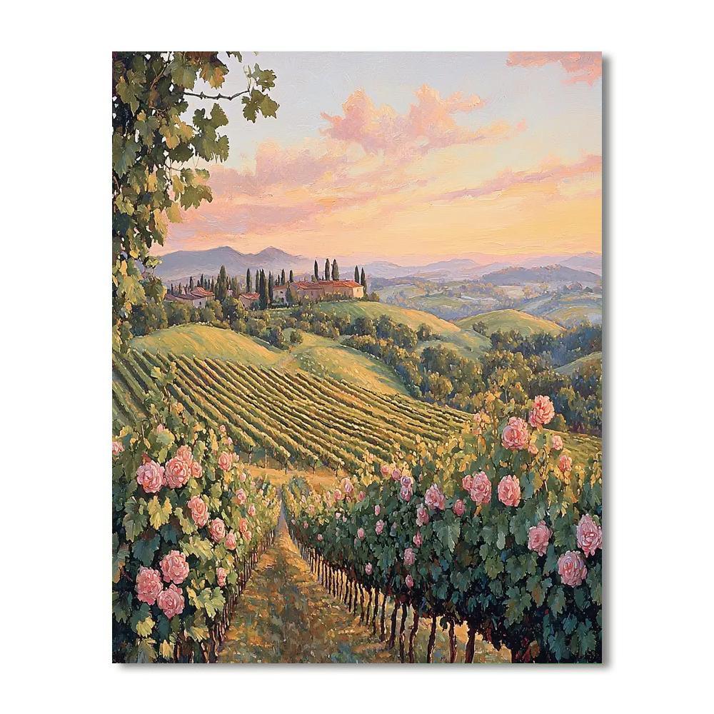 Sandro Botticelli Inspired Pastel Dawn In Tuscany  Paint By Numbers