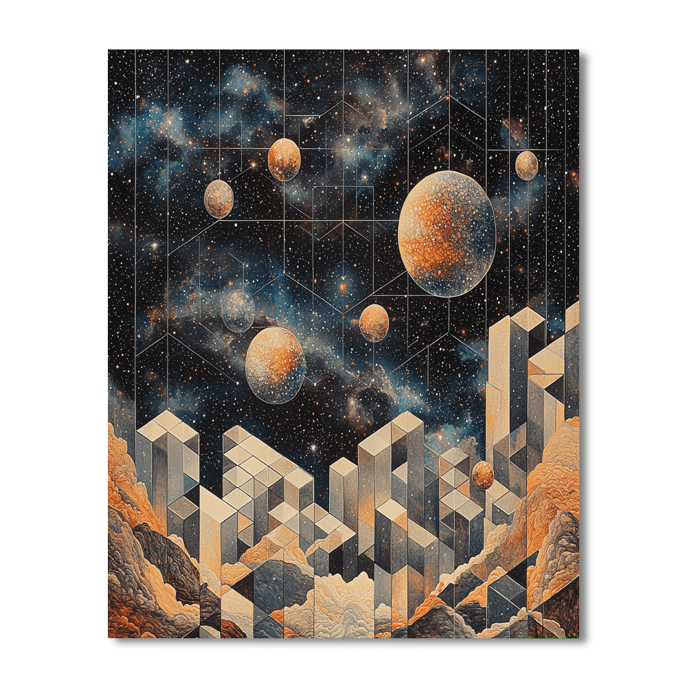 M.C. Escher Inspired Galactic Explorations  Paint By Numbers