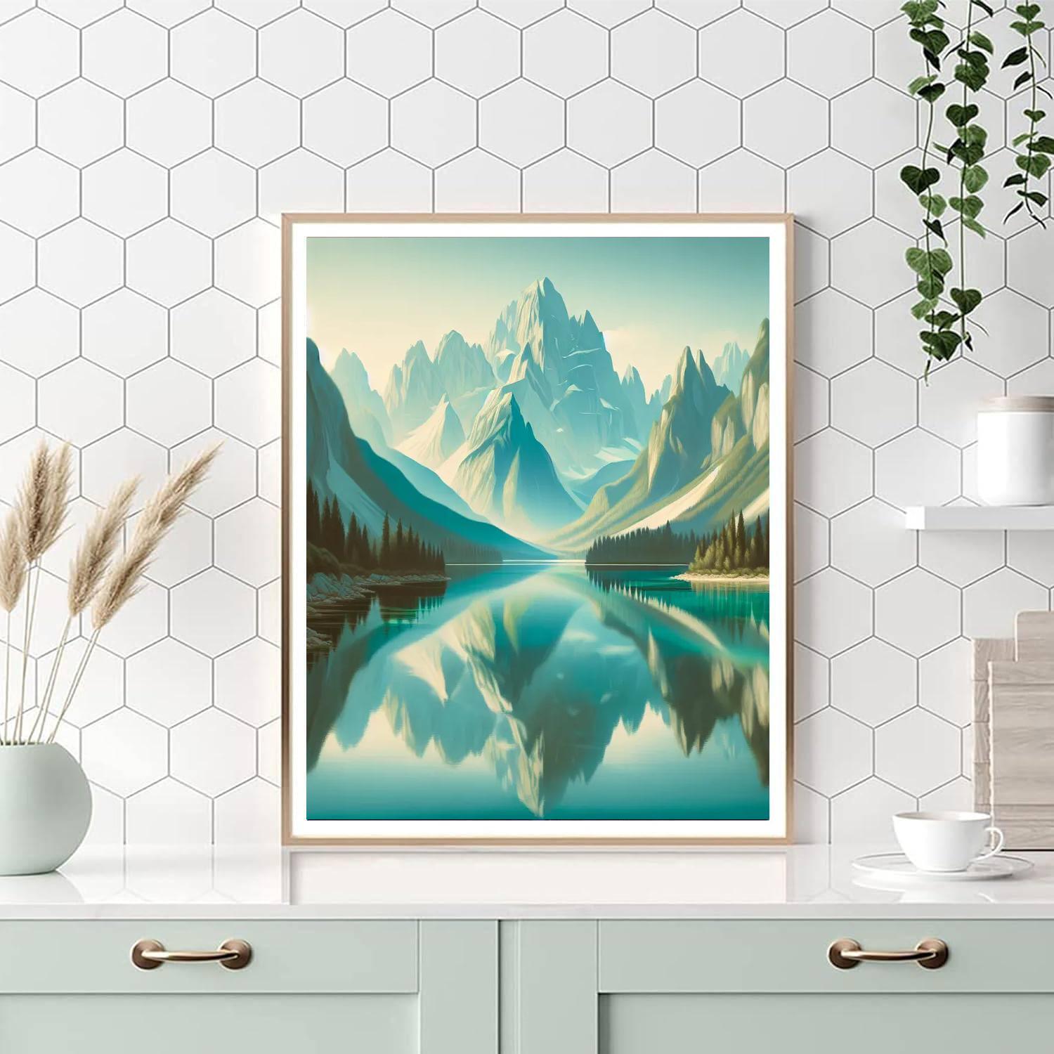 Tranquil Mountains Numbered Painting Kits