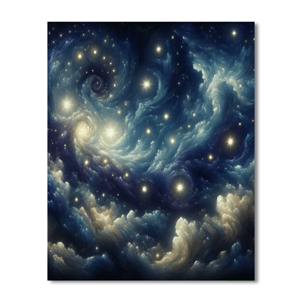 Dreamy Starry Night Sky Numbered Painting Kits