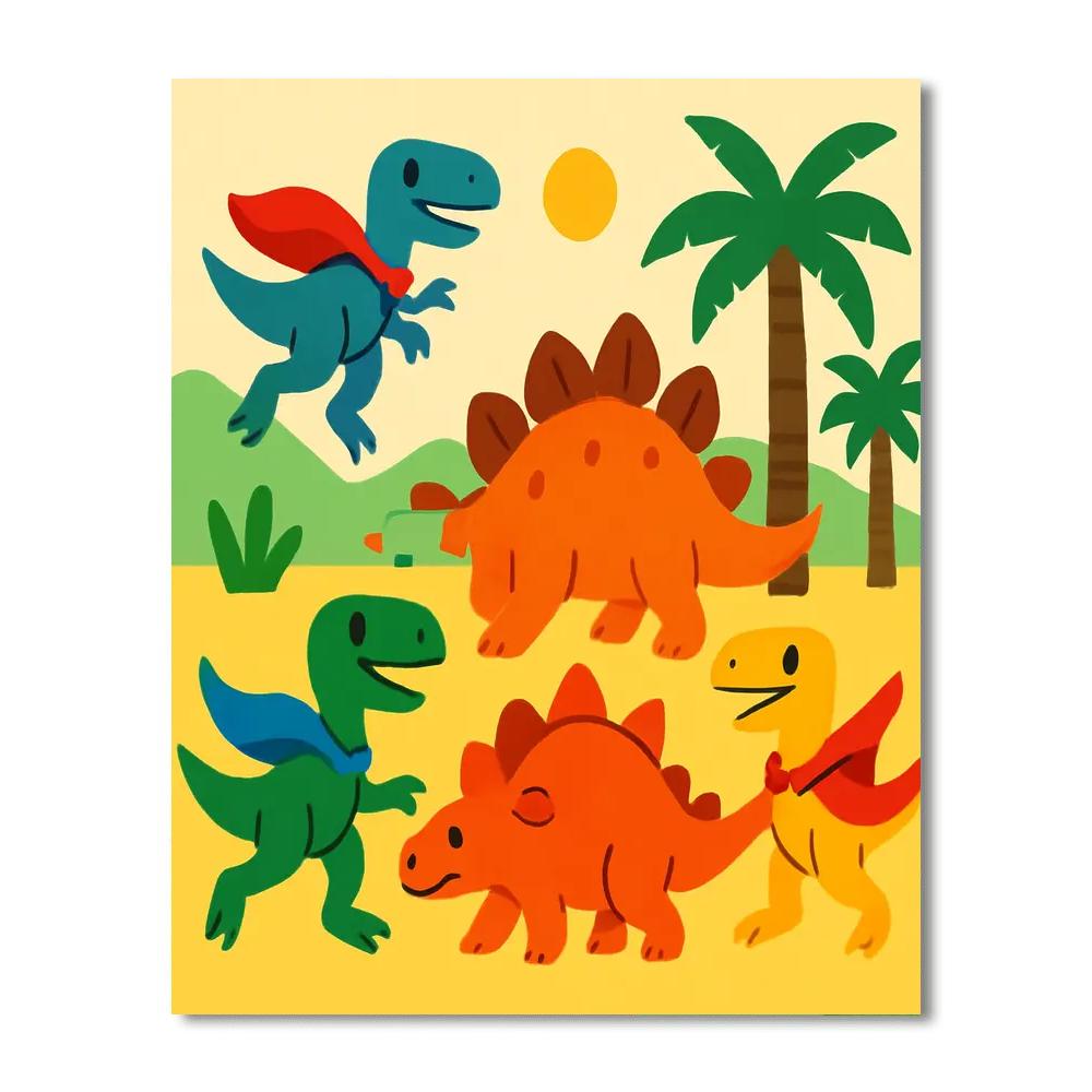 Super Dino Squad Numbered Painting Kits