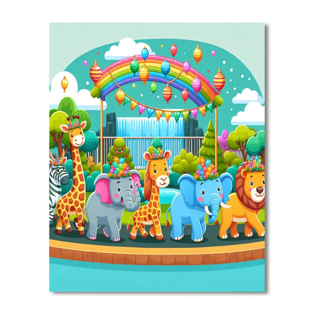 Zany Zoo Parade Numbered Painting Kits