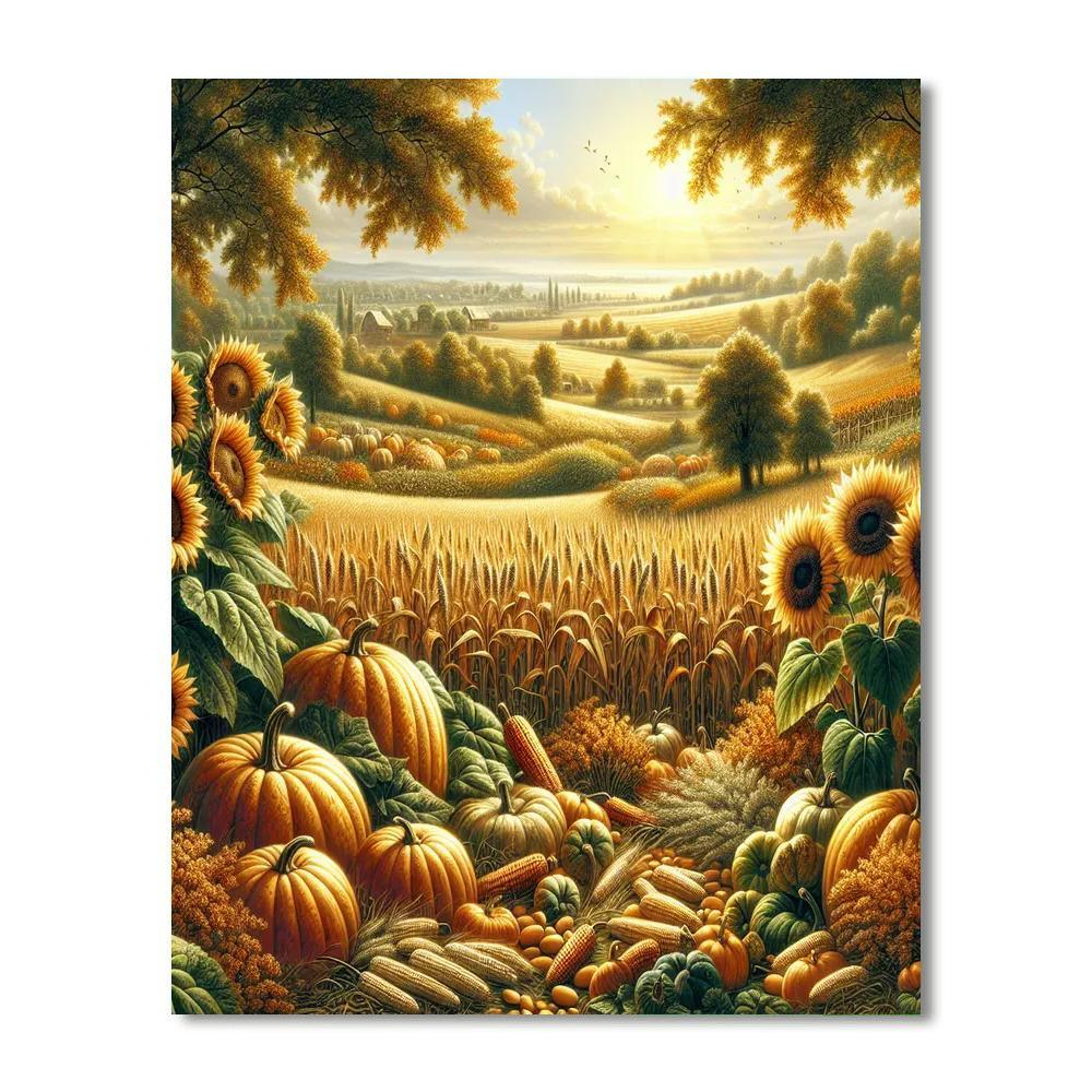 Golden Harvest Bounty Paint By Numbers