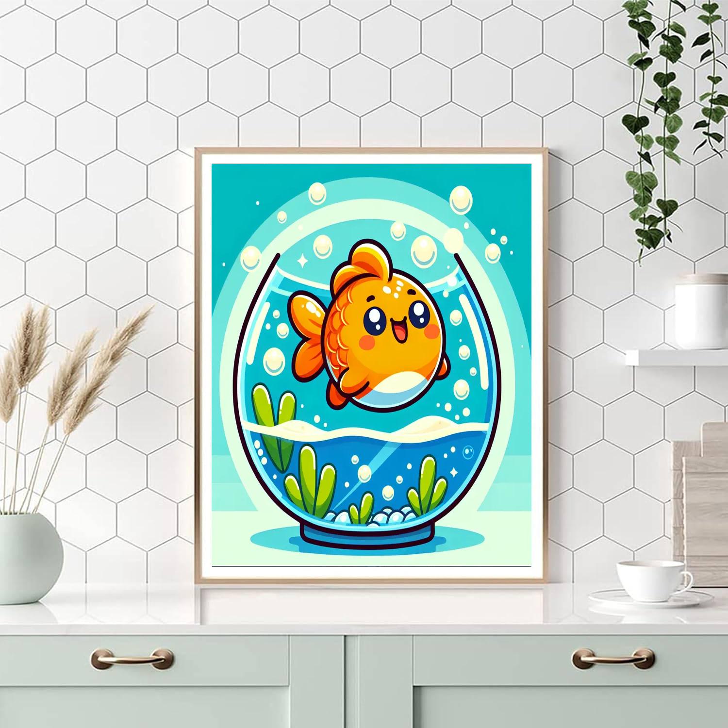 Happy Goldfish Paint By Number