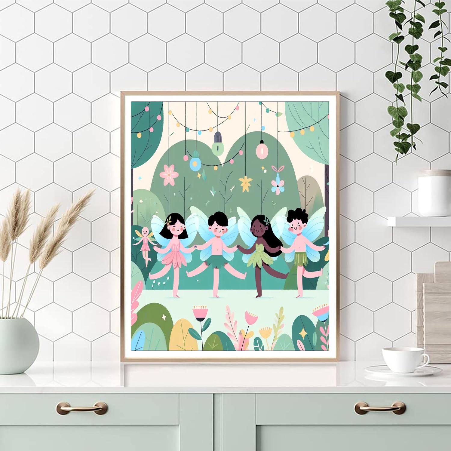 Forest Fairy Frolic Paint By Numbers Art