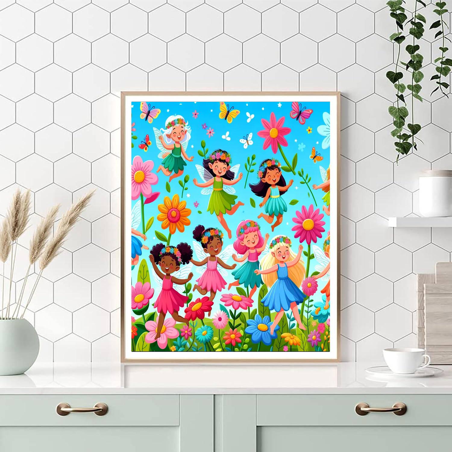 Dancing Flower Fairies Numbered Painting Kits