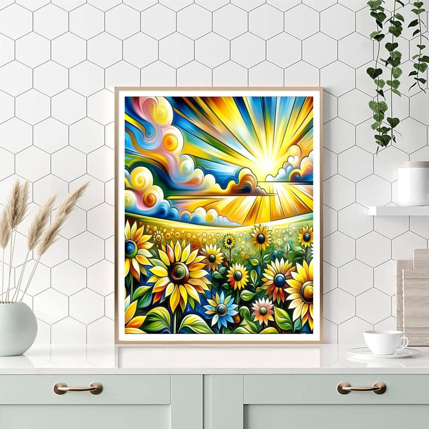 Sunflower Meadow Joy DIY Paint By Numbers