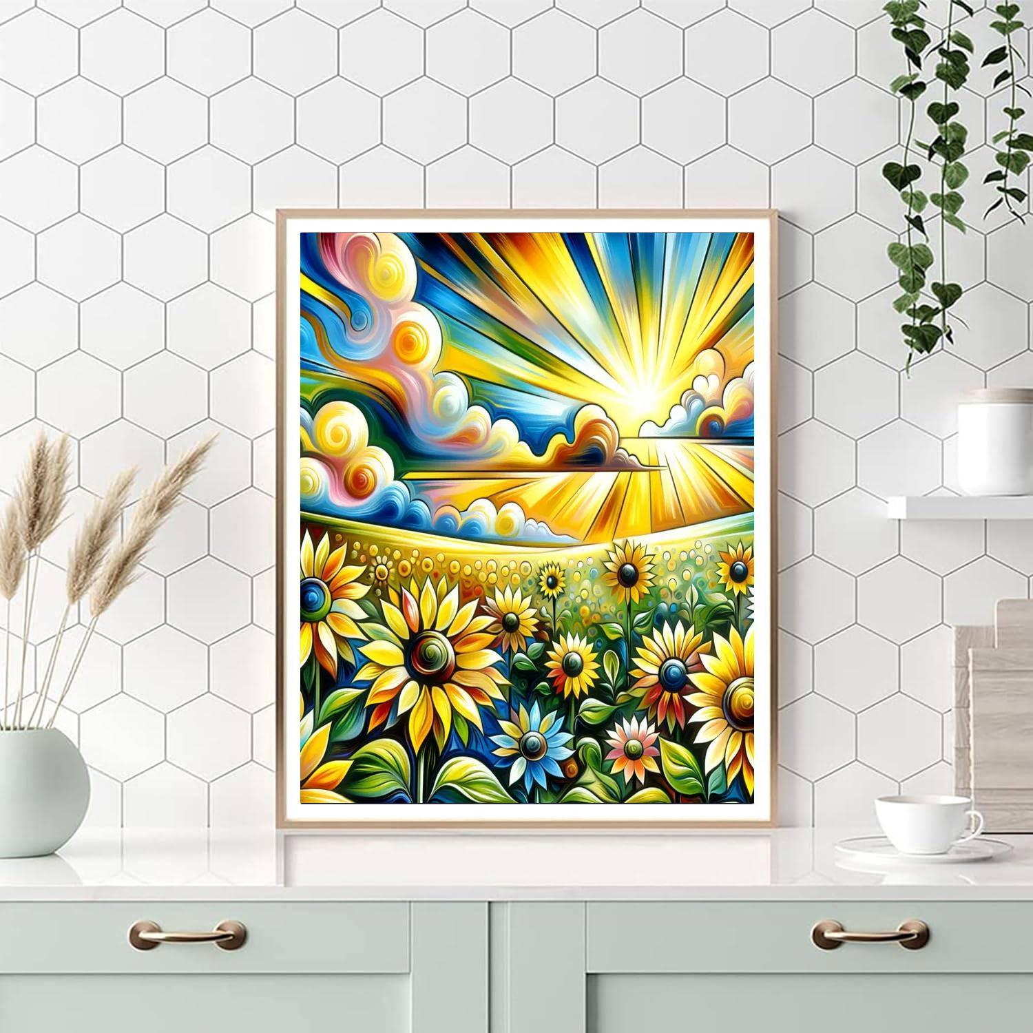 Sunflower Meadow Joy DIY Paint By Numbers