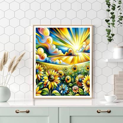Sunflower Meadow Joy DIY Paint By Numbers