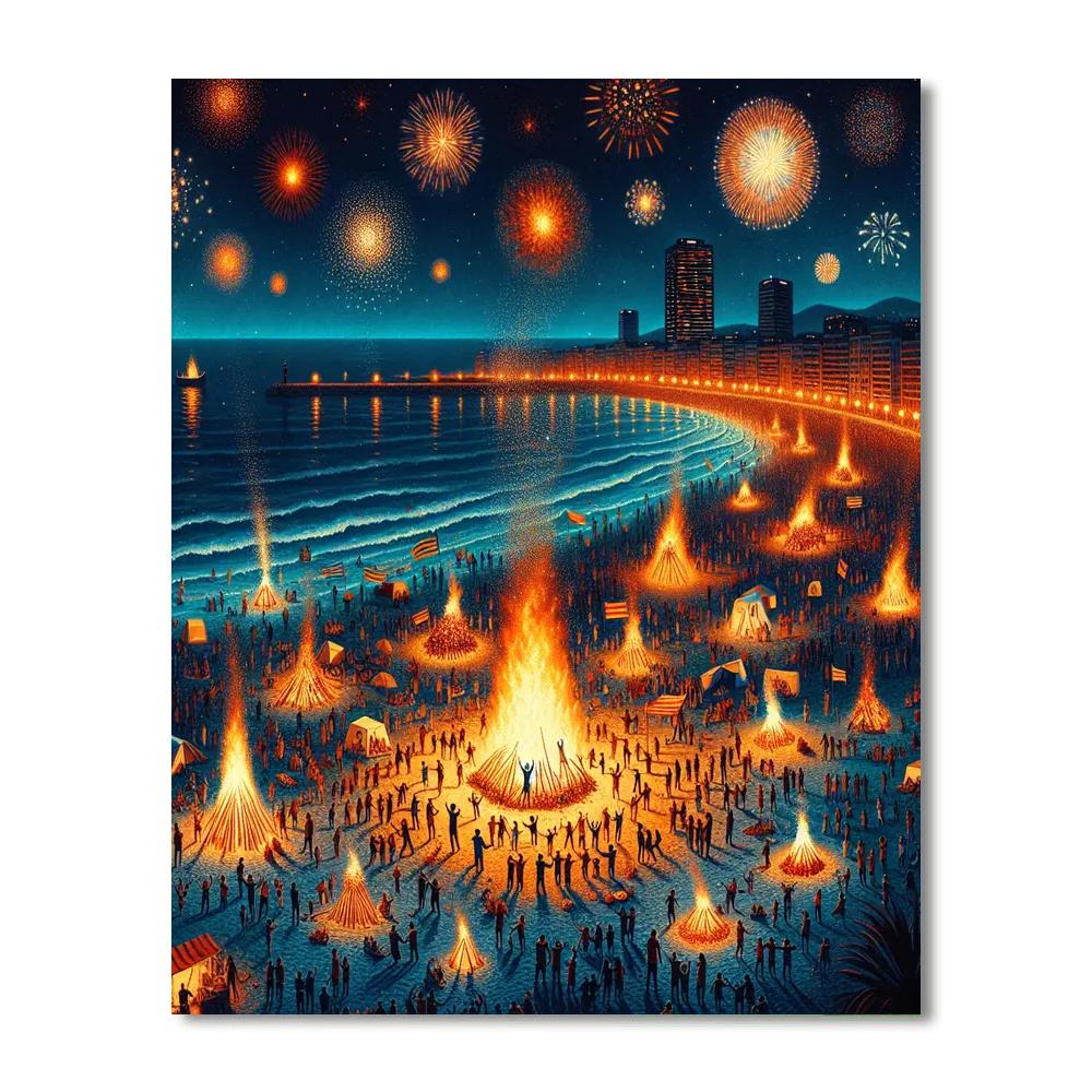 Day Of Sant Joan - Spain Painting By Numbers Kit