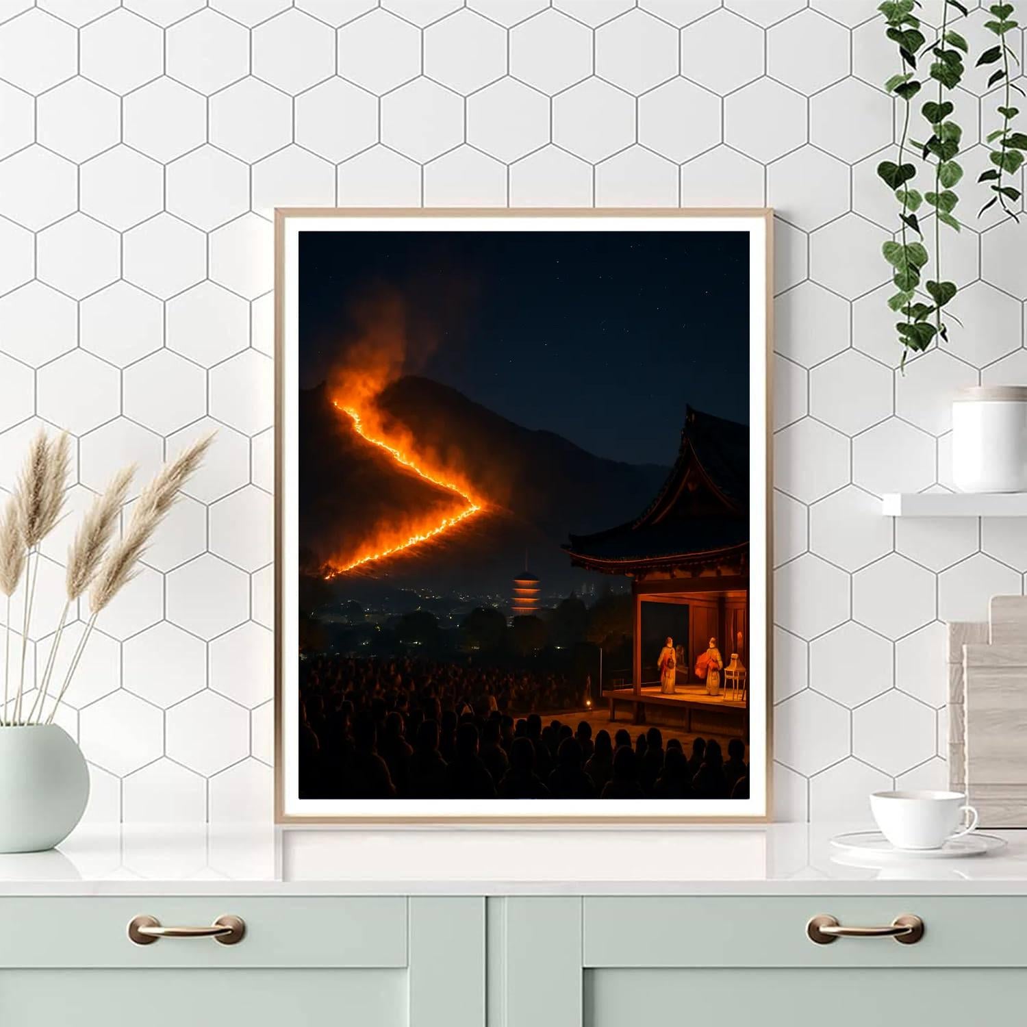 Yamayaki Festival DIY Paint By Numbers