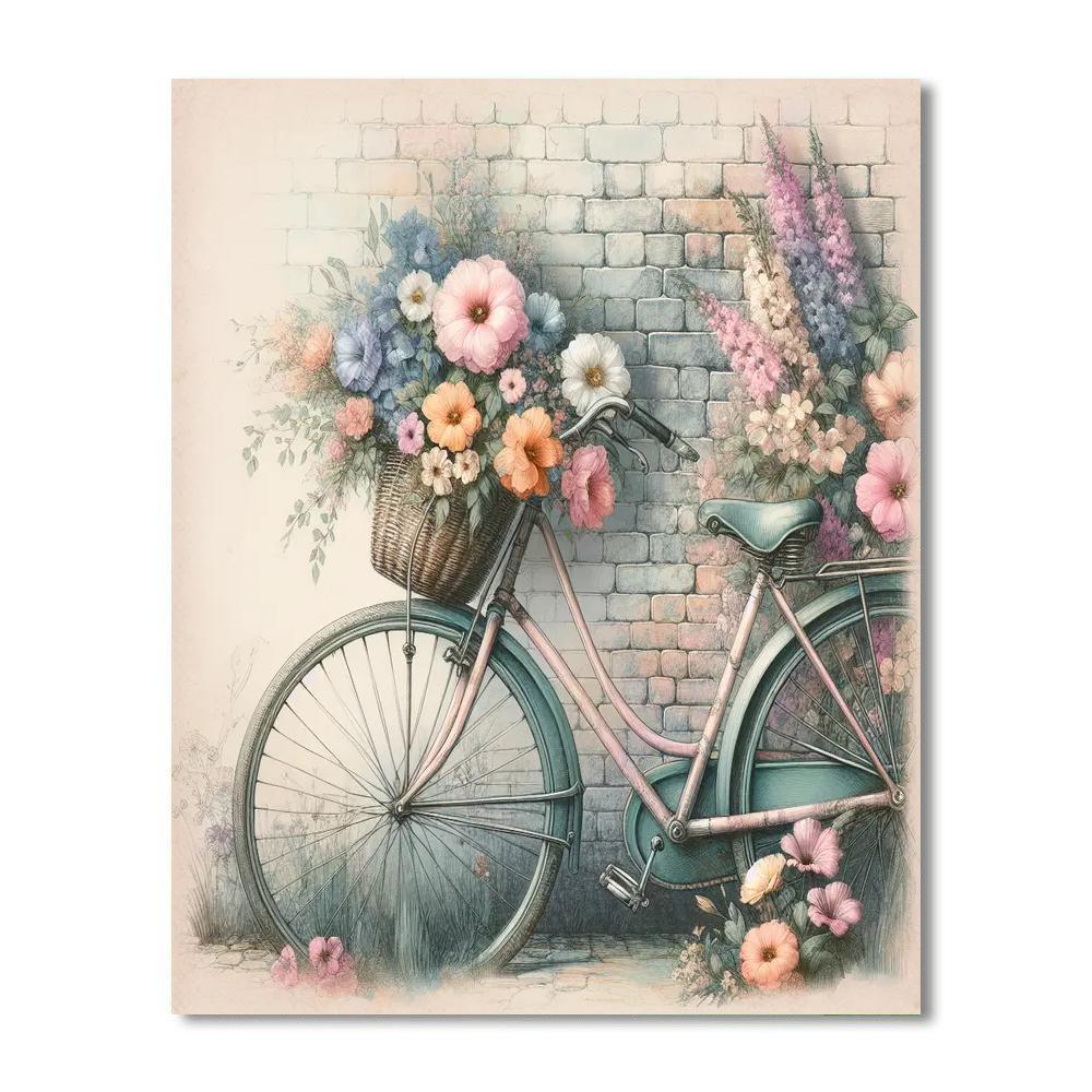Vintage Bicycle Escape DIY Paint By Numbers