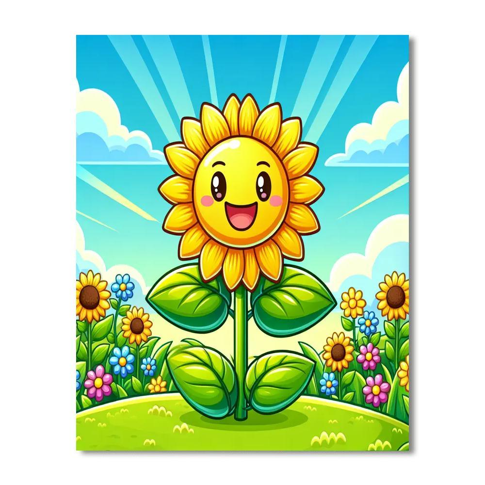 Sunny Day Sunflower Paint By Color