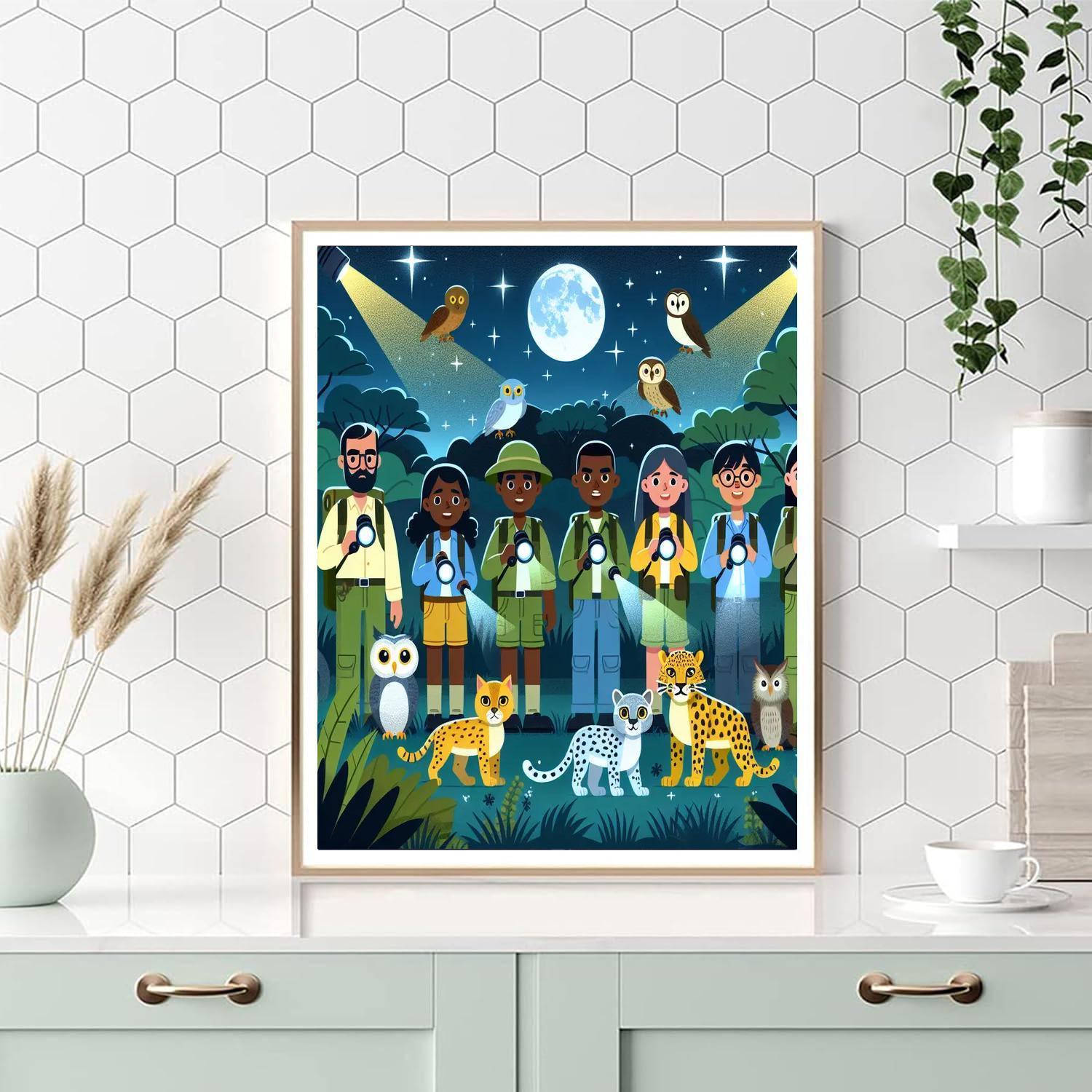 Moonlit Jungle Safari Paint By Numbers Kits