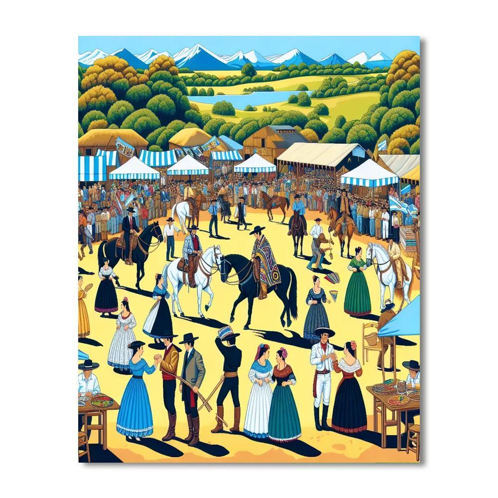 El Dia De La Tradición - Argentina Paint By Numbers