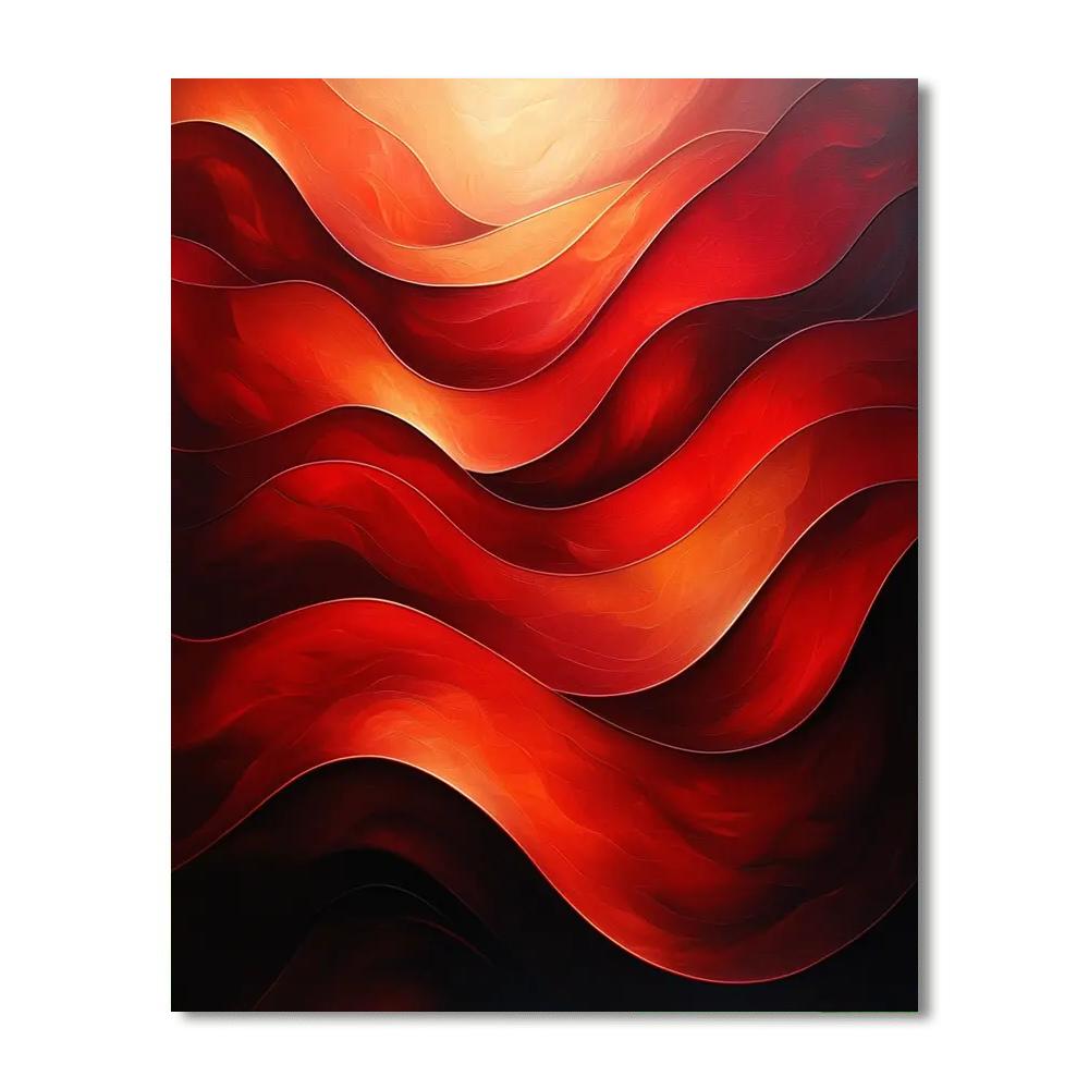 Caravaggio Inspired Fluid Echoes  Number Painting