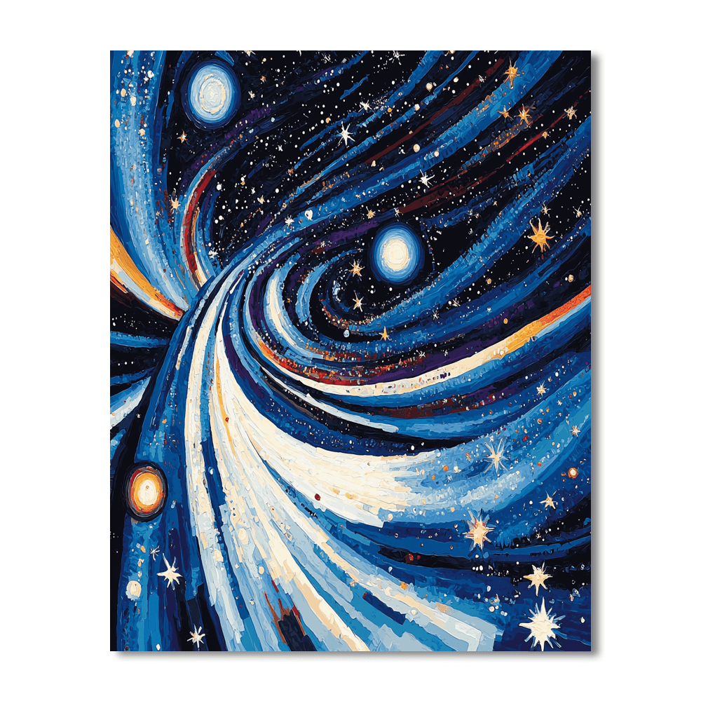 Wassily Kandinsky Inspired Cosmic Dance Of Stars  Paint By Numbers Kits