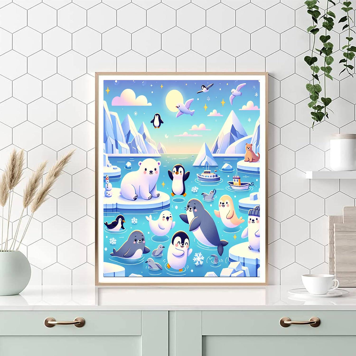 Adventurous Arctic Animals Paint By Numbers Art