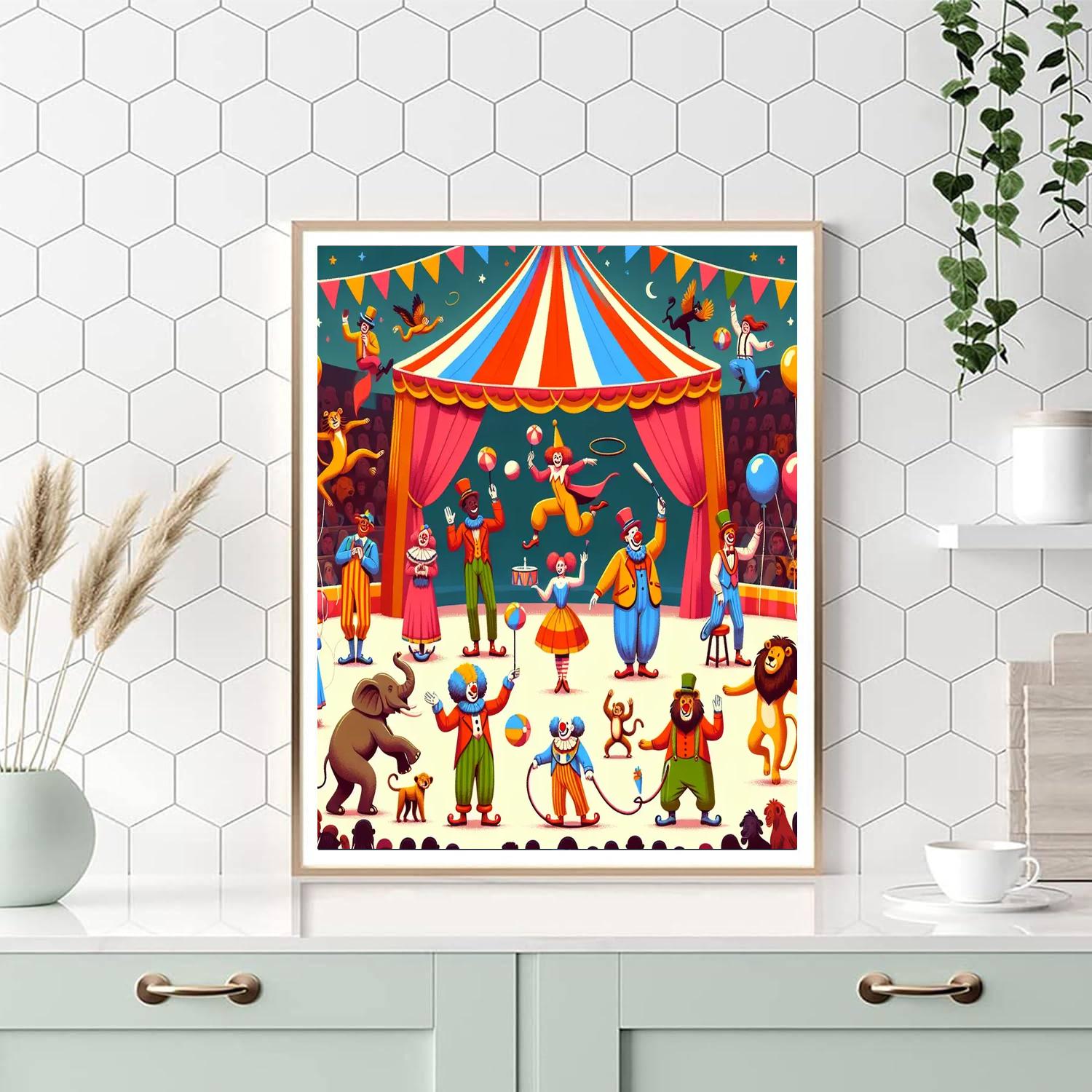 Silly Circus Characters Paint By Number