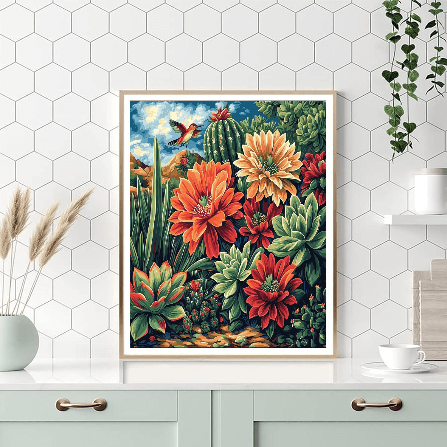 Frida Kahlo Inspired Kahlo's Desert Blossoms  Painting By Numbers Kit