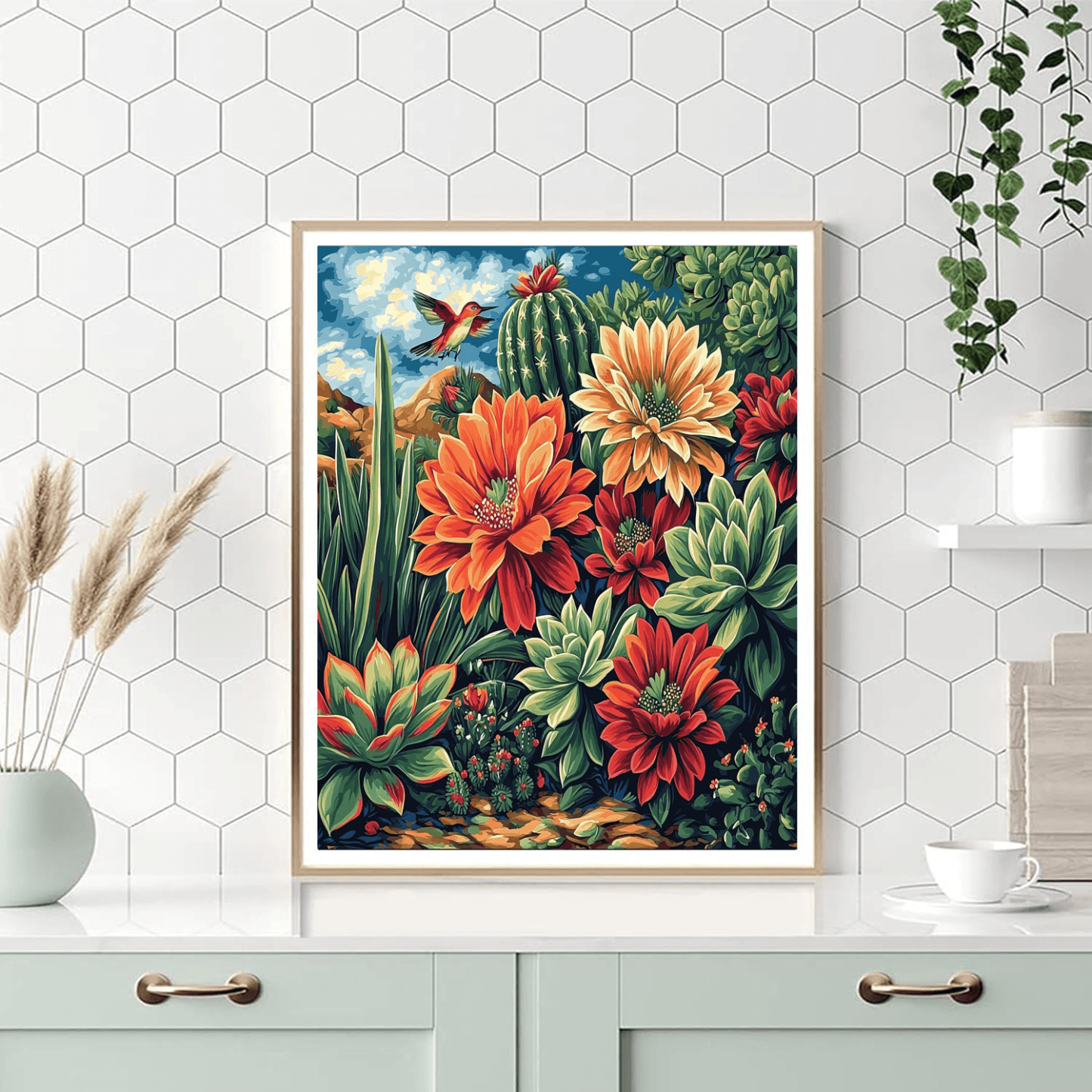 Frida Kahlo Inspired Kahlo's Desert Blossoms  Painting By Numbers Kit