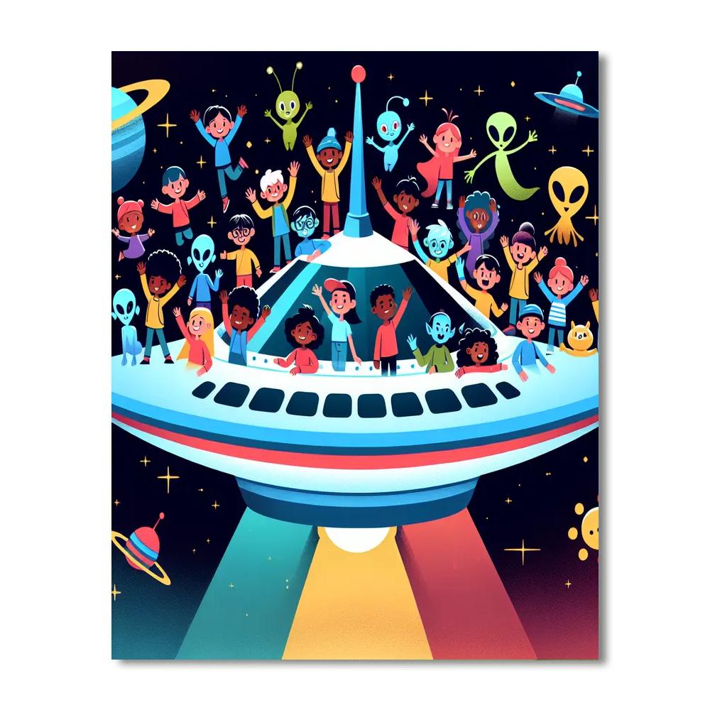 Galactic Star Cruiser Number Painting