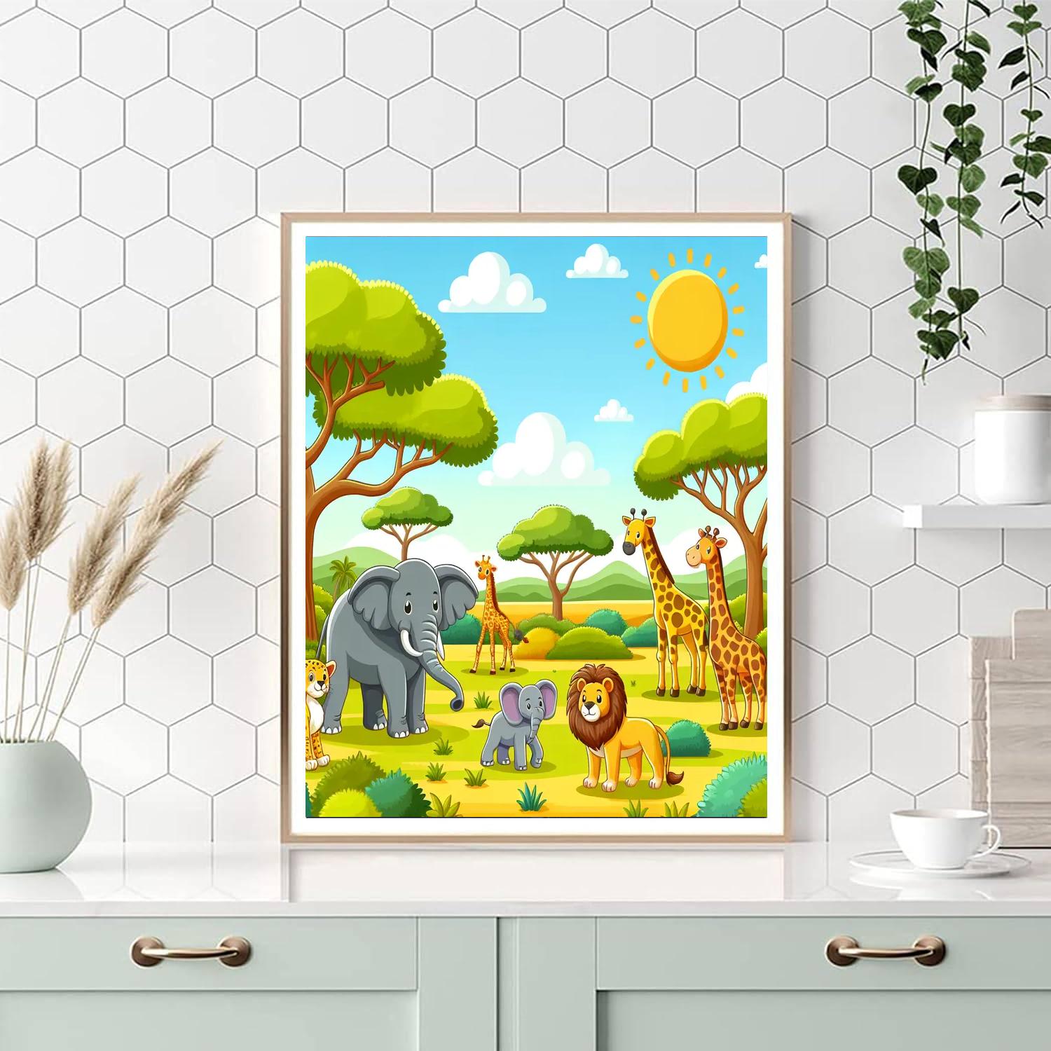 The Safari Expedition Painting Number Kit