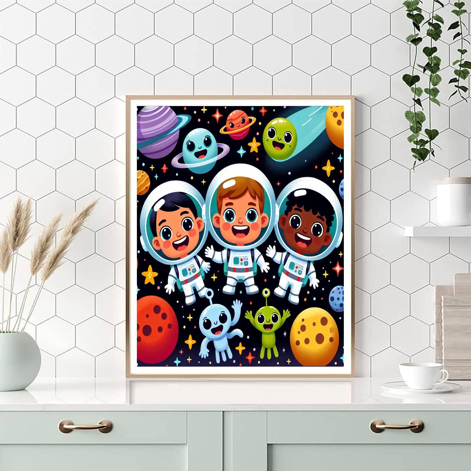 Space Cadet Adventures Painting Number Kit